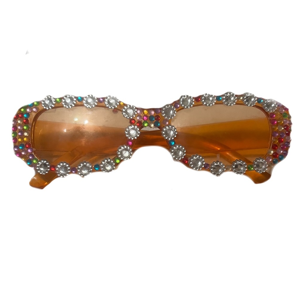 y2k festival rhinestone custom sunglasses <3